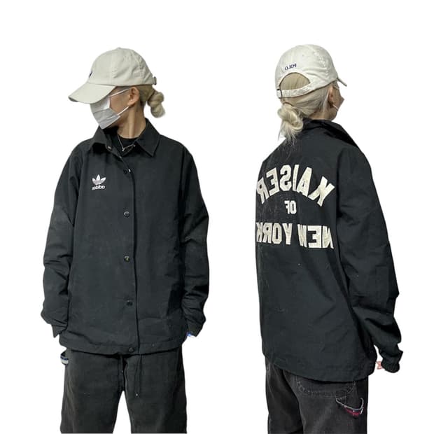 아디다스 블랙 오버핏 자켓 100