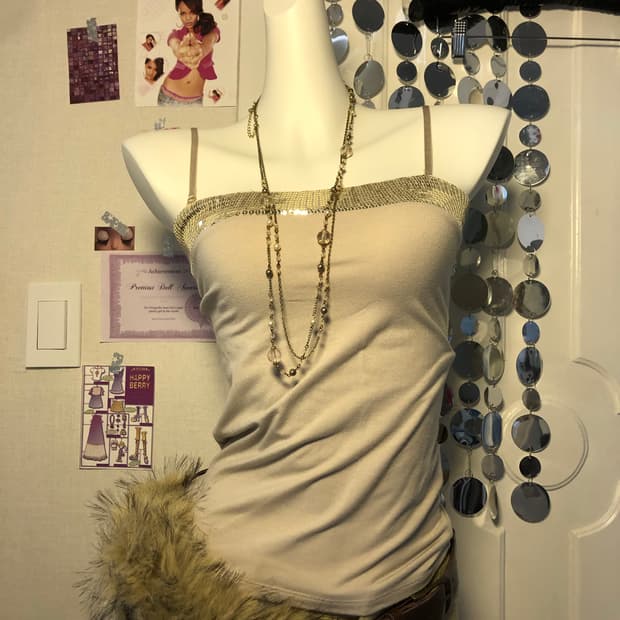 spangles gold sleeveless 