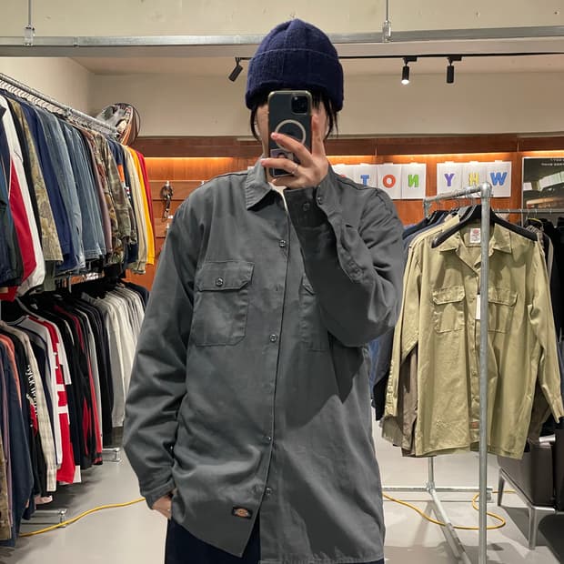 디키즈 워크 셔츠(그레이)  