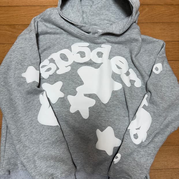 Sp5der Beluga Hoodie 스파이더 후드티 벨루가 그레이 셋업
