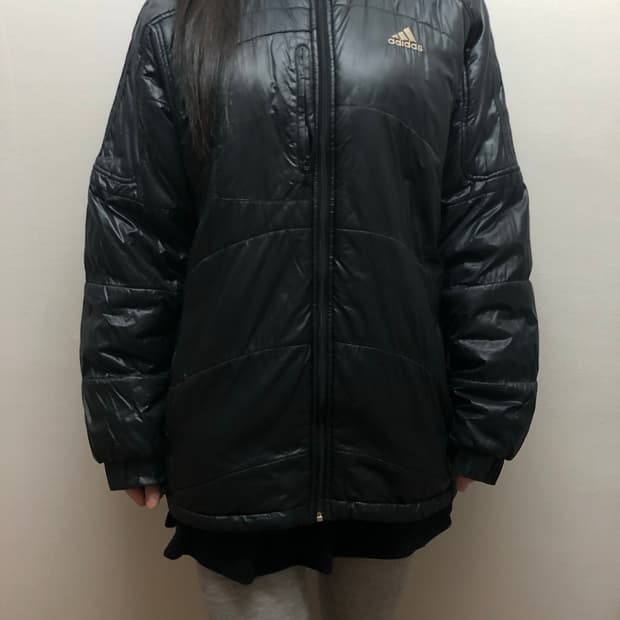 빈티지 아디다스 블랙 패딩 점퍼
