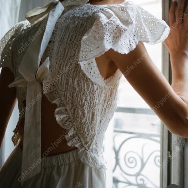 (새상품!) 씨뉴욕 레이스 펀칭 아일렛 롱드레스 4(55)