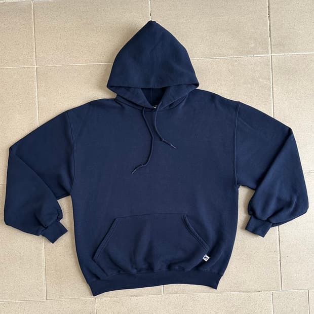 00s 빈티지 러셀 후드 네이비 L