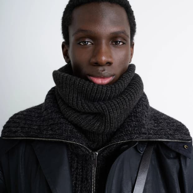 르메르 25FW 리브드 하이 넥 스누드 OS 다크 에스프레소