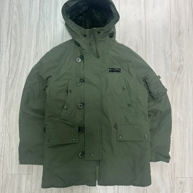 알파인더스트리 S-M 카키 야상 점퍼 파카