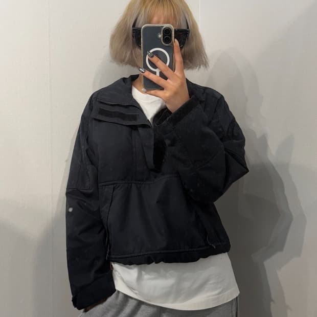 XS 나이키 ACG 우먼스 하프 집 아노락 자켓 블랙