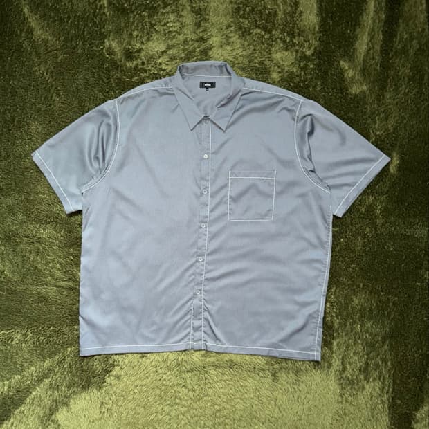 [XL] Beams Japan 빔즈 스티치 이지 핏 포켓 하프 셔츠