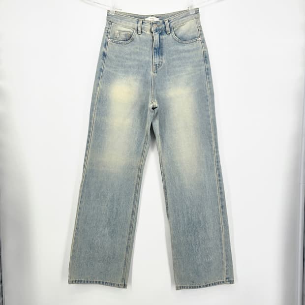 Pomelo 워싱 데님 와이드 팬츠 27