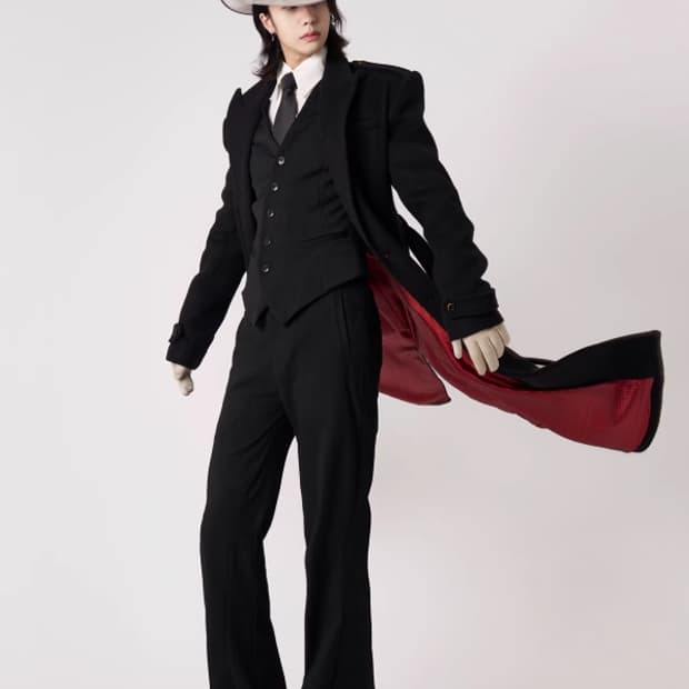 발리톤 / 패딩 숄더 버클 울 코트 / L ( 105)