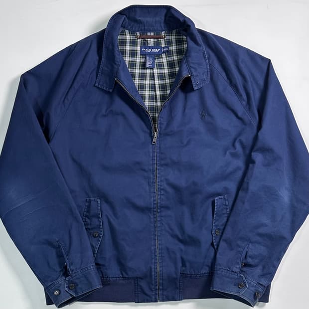 폴로 랄프로렌 워시드 네이비 헤링턴 자켓 