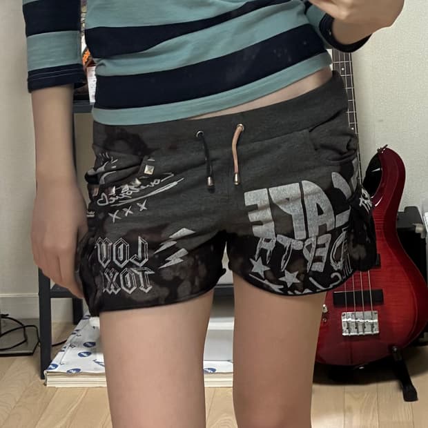 펑크 카고 마이크로쇼츠 갸루 y2k 락시크 그런지 고스