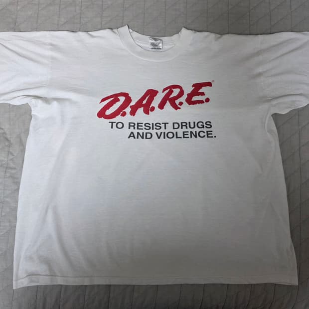 [XL] 90s 빈티지 DARE 티셔츠 화이트 ver. 후룻 화이트