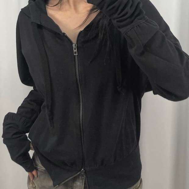 아디다스 스텔라 매카트니 블랙 후드집업