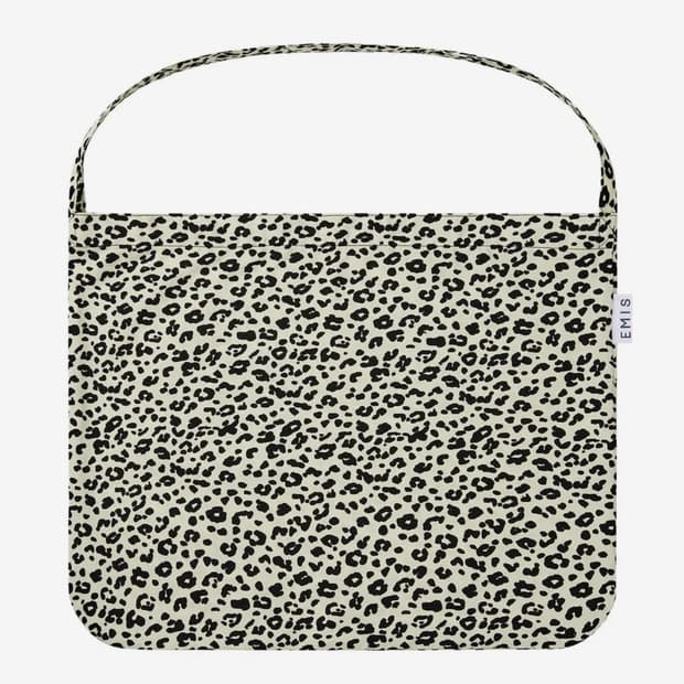이미스 22Y LEOPARD CORDUROY ECO BAG IVORY