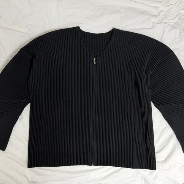 이세이미야케 옴므플리세 집업 자켓 블랙