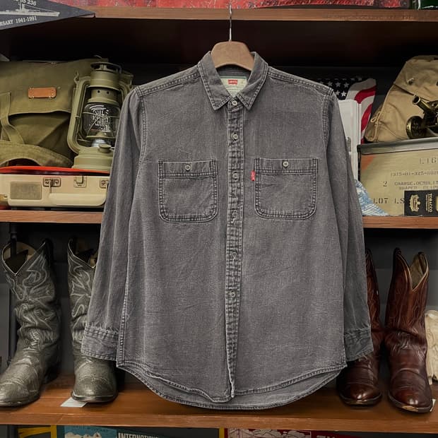 00s 리바이스 흑청 포켓 데님 셔츠