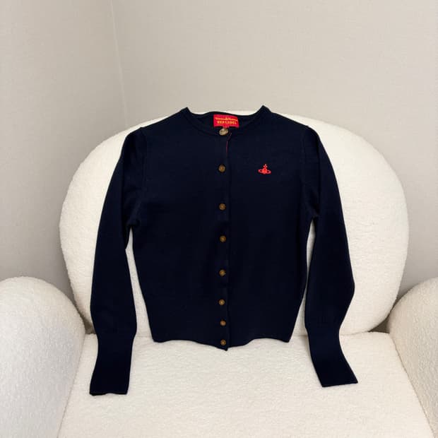 비비안웨스트우드 울 네이비 가디건