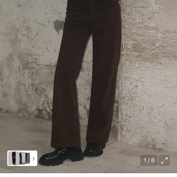 (S) 레더리 포켓 스티치 스트레이트 코듀로이 팬츠 [BROWN]