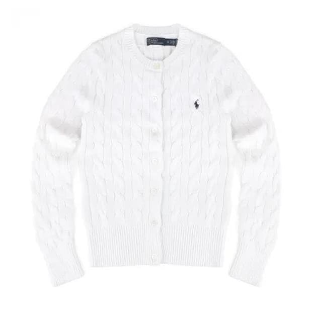 폴로 랄프로렌 케이블 화이트 가디건