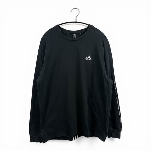 (L) 아디다스 워딩 루즈핏 긴팔 티 블랙