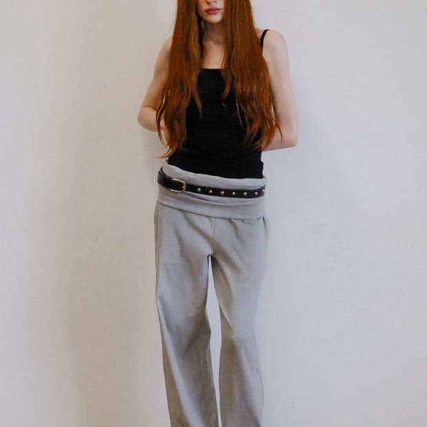 루즈슬립오버 워머 랩 팬츠 그레이