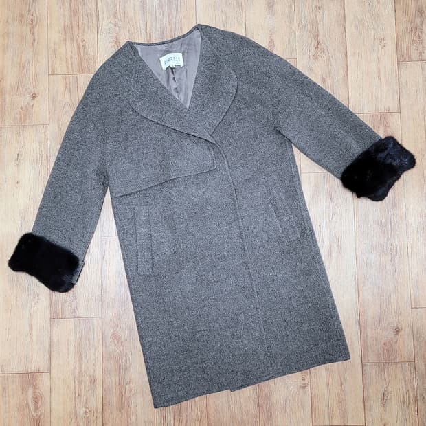 끌로디피에로(claudie pierlot) 밍크퍼 캐시울코트 55