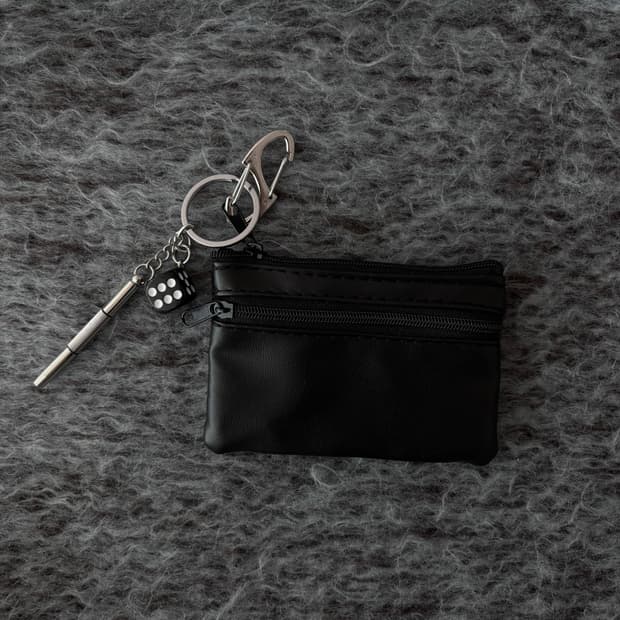 Dice 2pockets wallet keyring