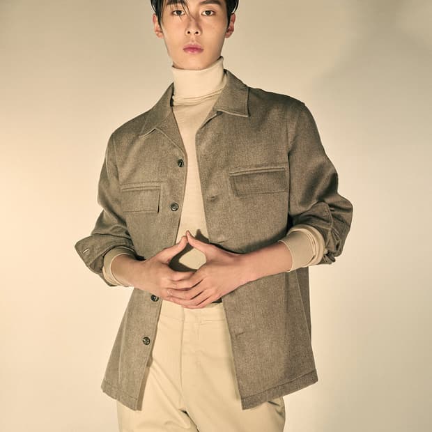 제냐 2023 f/w 오아시 캐시미어리노 셔츠 자켓