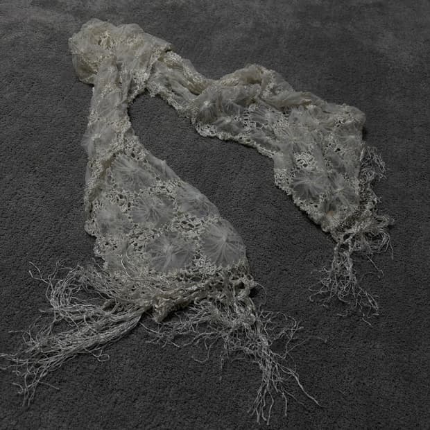 Vintage v-kei punk mood silky scarf