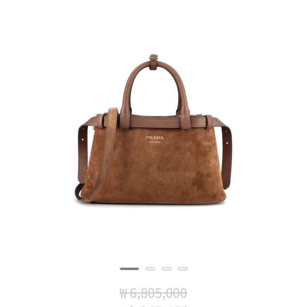 Prada 프라다 스웨이드 더블 버클 백 