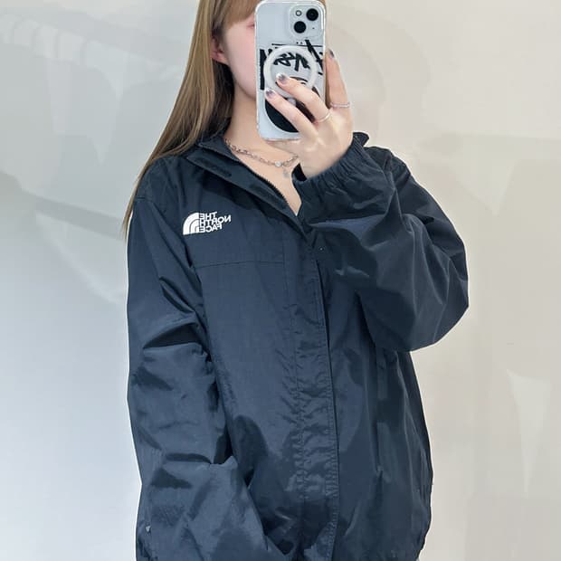 노스페이스 블랙 스몰로고 바람막이