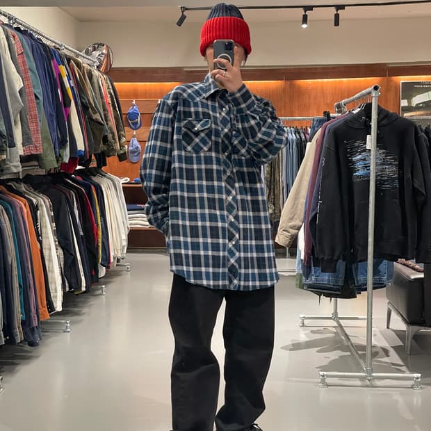 랭글러 헤비 코튼 웨스턴 셔츠  