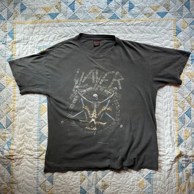 90s USA Slayer Faded Band T Shirt