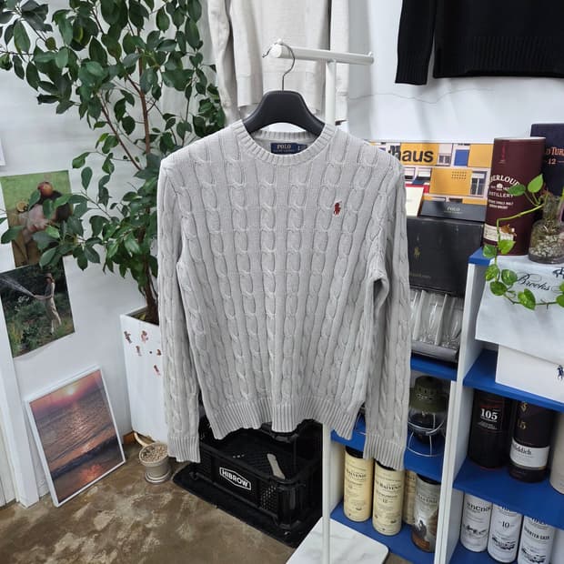 폴로랄프로렌 코튼 케이블 니트 M