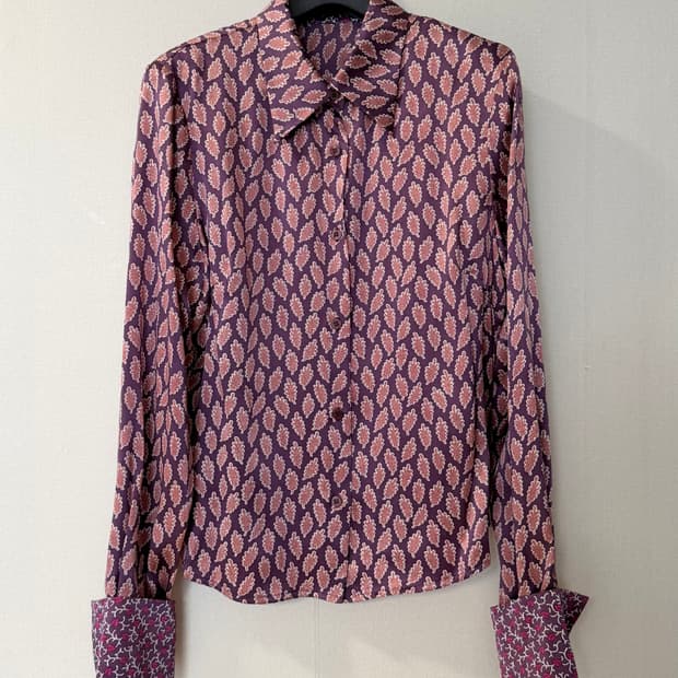 시슬리 SISLEY 실크 100% 패턴 셔츠 55 정가 329,000원 