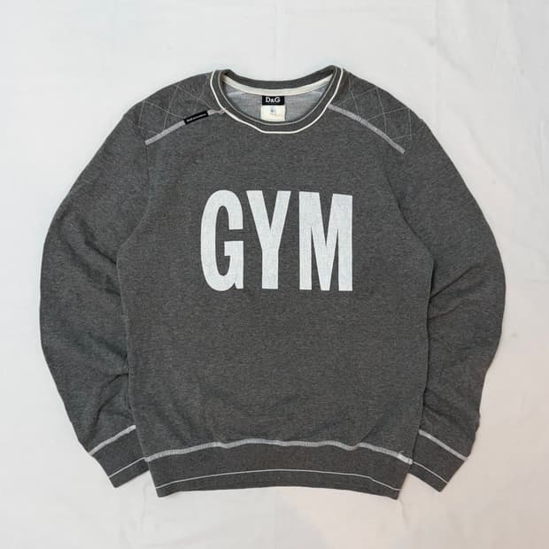 00s 돌체앤가바나 아카이브 GYM 컬렉션 스웻셔츠 맨투맨 그레이