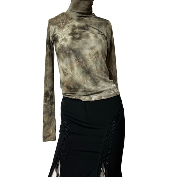 Teak 브라운 매쉬 탑