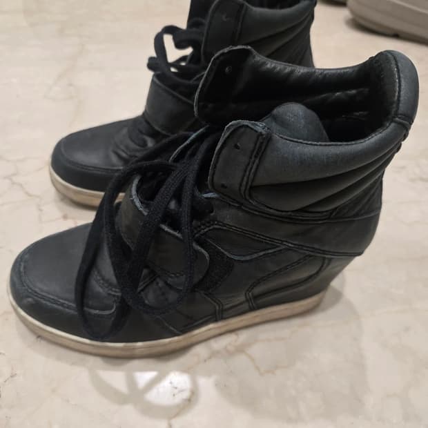 아쉬 웨지힐 레더 스니커즈 