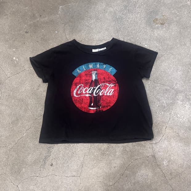 빈티지 코카콜라 반팔 크롭티셔츠