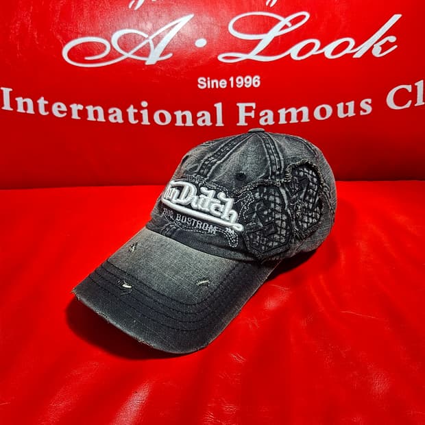 본터치(Vondutch) 빈티지 y2k 워시드 차콜 볼캡