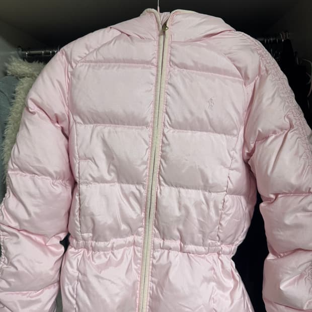 빈티지 핀터레스트 폴로걸즈XL 푸퍼패딩 핑크 딸기우유