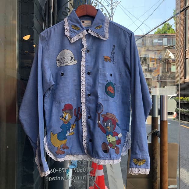 70s Sears chambray shirt-S