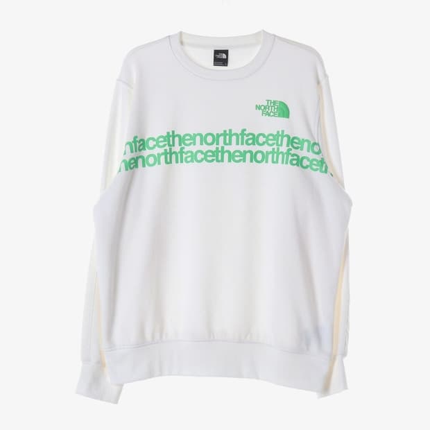 노스페이스 그린 로고 포인트 스웨트셔츠 XL
