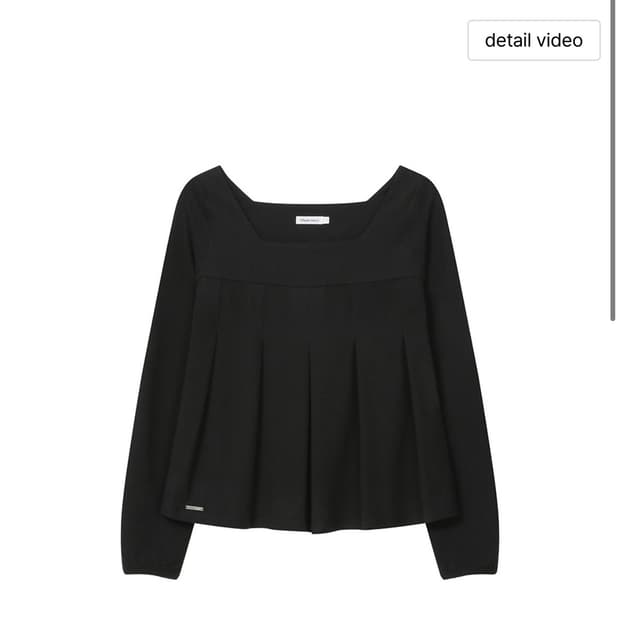 미세키서울 아코디언 플리츠 탑