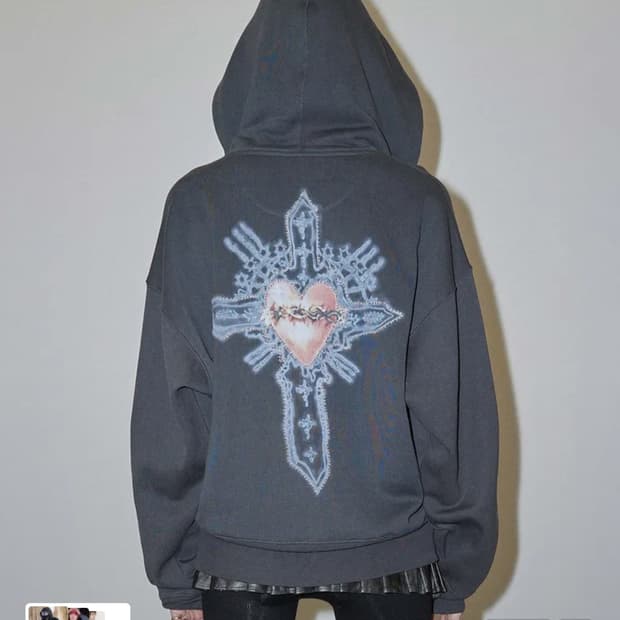 스컬프터 후드집업 차콜