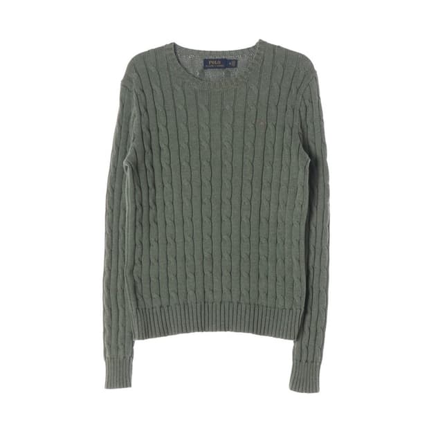 폴로 랄프로렌 케이블 꽈배기 니트 올리브 카키 M