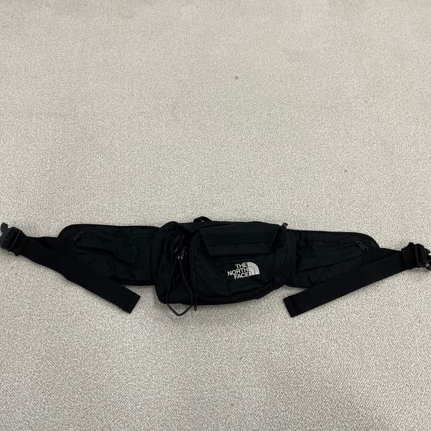 [실측확인] 노스페이스 블랙 힙색 슬링백 가방 0120M1