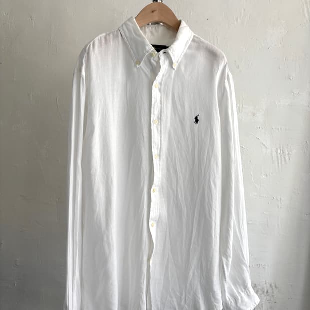 Polo 폴로 랄프로렌 신형 화이트컬러 클래식 핏 린넨셔츠