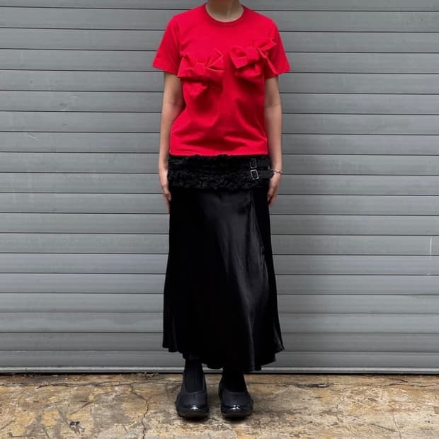 꼼데가르송 걸 리본 반팔 티셔츠(택o)