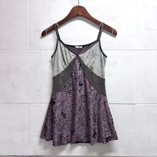 ANDISSTION 패치 벨벳 퍼플 나시 슬리브리스 JPN